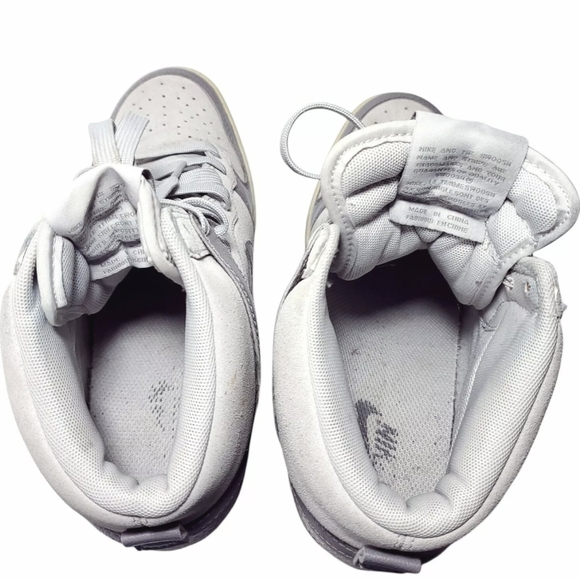 Nike Sky Hi Dunks Grey Suede Leather Women's Shoes Sz 6.5 - Picture 4 of 8